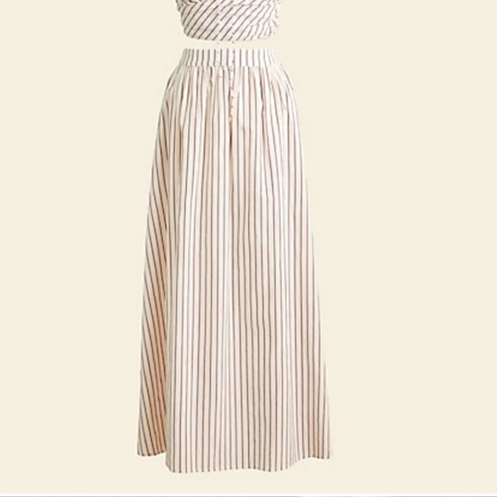 NWOT j crew crossed draped skirt stripes